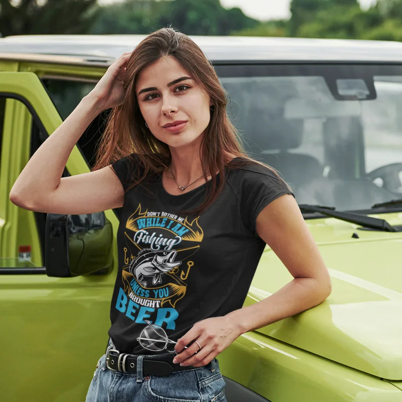 Load image into Gallery viewer, Don't Bother Me While I'm Fishing T-Shirt for Women