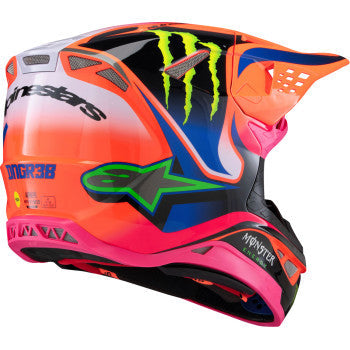 ALPINESTARS Supertech M10 Helmet - Deegan Monster - MIPS® - Gloss Orange Fluo/Purple/Pink Fluo - Medium 8300425-433-M