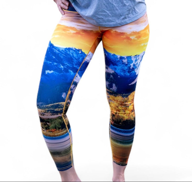 Load image into Gallery viewer, Capitol Peak Sunset Yoga Pants