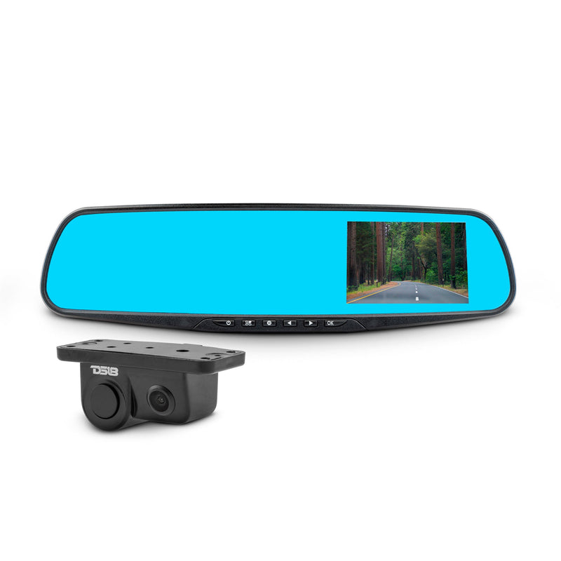 Load image into Gallery viewer, DS18 EAGLE2IN1 Rearview Mirror with 4.3" HD LCD Display Built-In 1080P Dash Cam Recorder, Reverse Camera with Parking Sensor