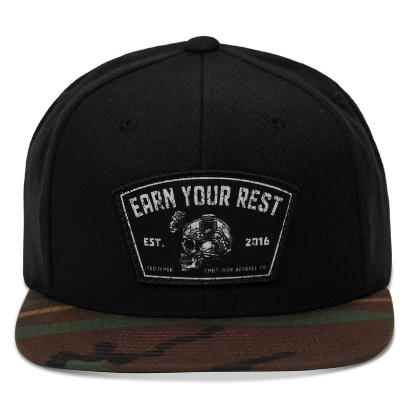 Load image into Gallery viewer, Earn Your Rest Flatbill SnapBack Hat