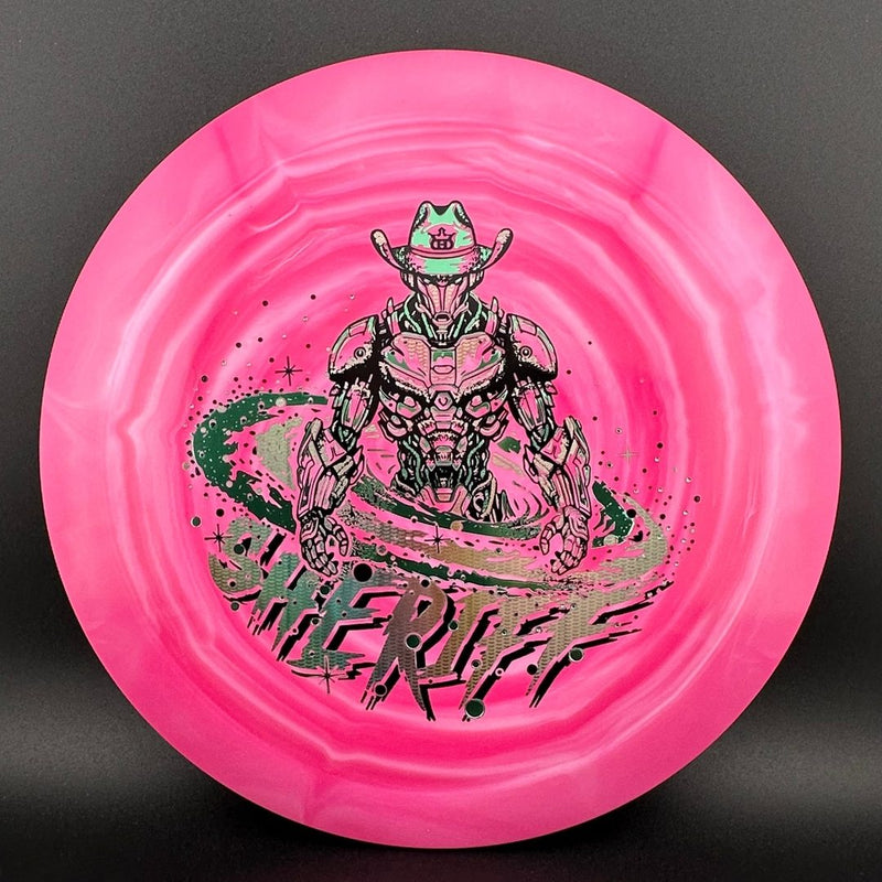 Load image into Gallery viewer, Fuzion Swirly Sheriff - Galactic Lawman Stamp