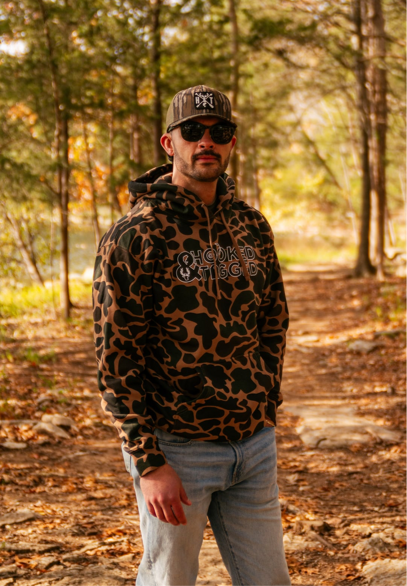 Load image into Gallery viewer, Old School Camo Logo Hoodie