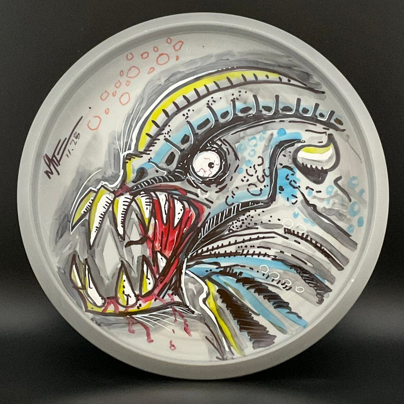 Load image into Gallery viewer, Glow D-Line P2 *Les White Stash* - "Zombie Gremlin" with Hand Painted Back Art!