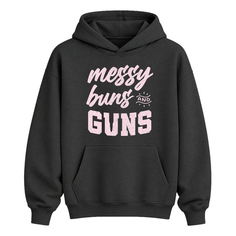 Load image into Gallery viewer, Messy Buns and Guns (Front Print)