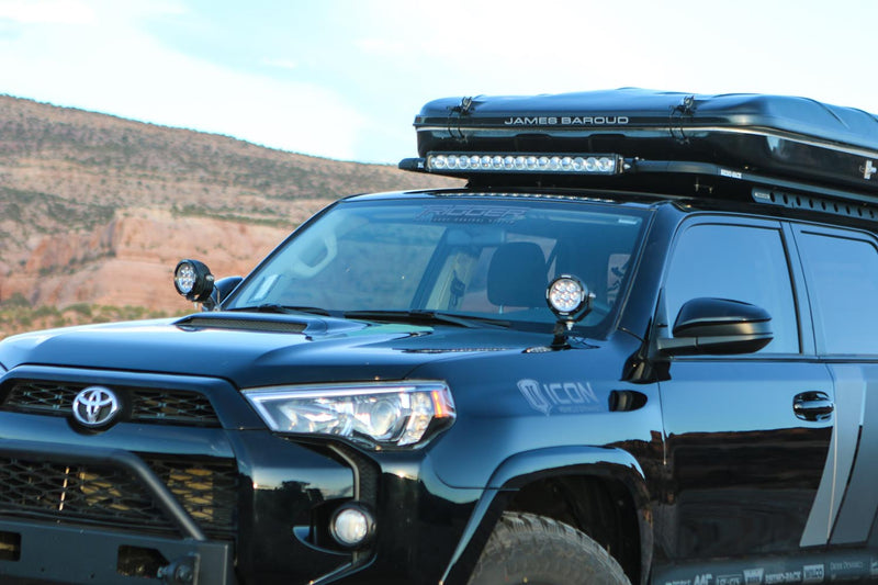 Load image into Gallery viewer, 2010-2023 Toyota 4-Runner A-Pillar Mounts with 4.7" CG2 Light Cannon