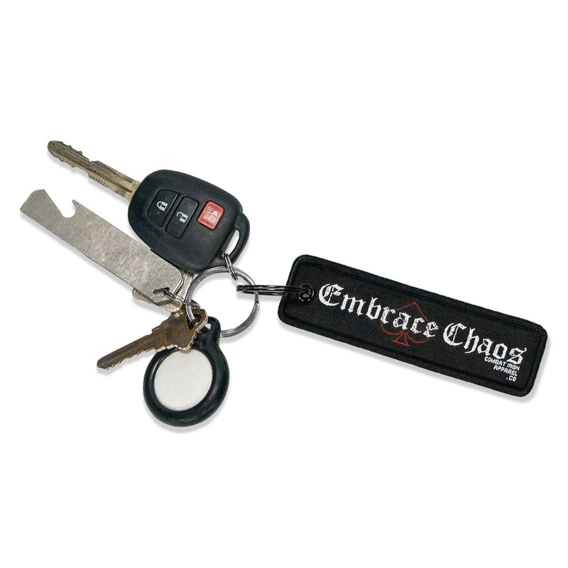 Load image into Gallery viewer, Embrace Chaos Flight Tag Keychain