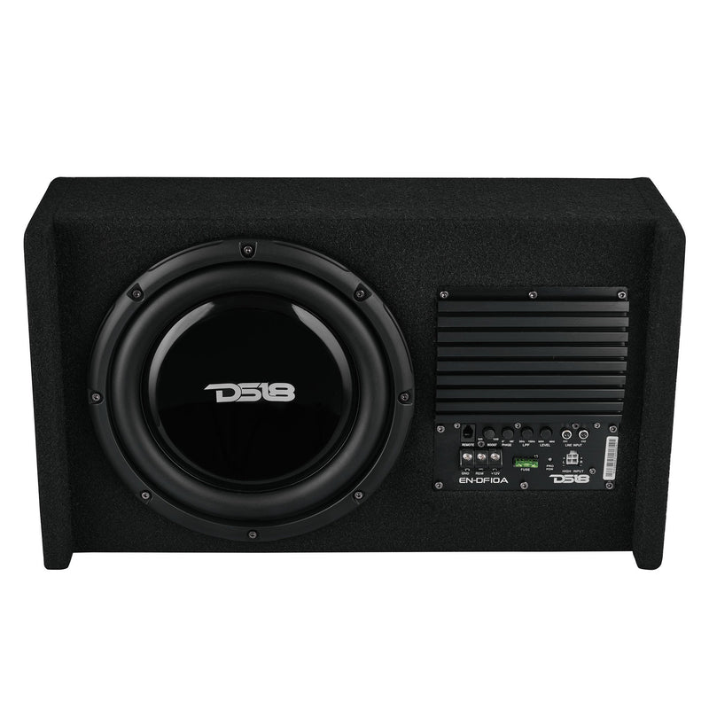 Load image into Gallery viewer, 10" Loaded Amplified Shallow Down Fire Subwoofer Enclosure 250 Watts Rms
