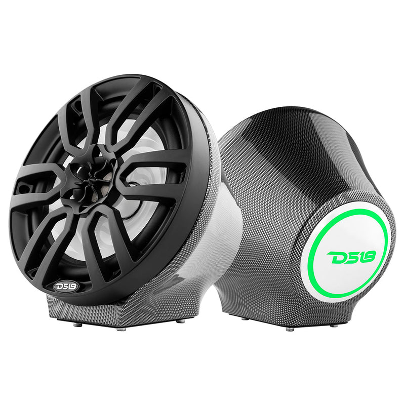 Load image into Gallery viewer, 8” Universal Flat Mount Kick Panel Speaker Pod – Jet Skis, Jeeps, Motorcycles – RGB LED Lights