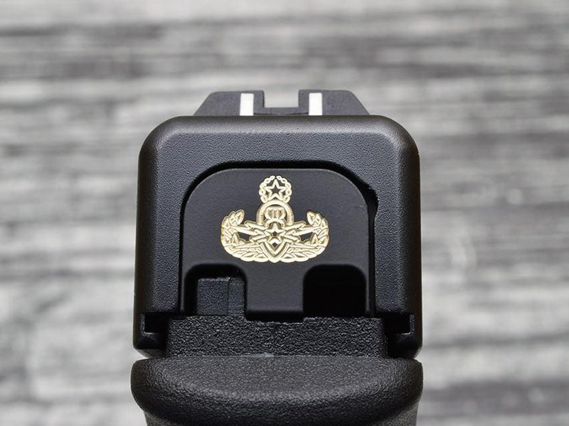 Load image into Gallery viewer, Milspin Custom Engraved NAVY Glock Slide Back Plates (Most Popular)