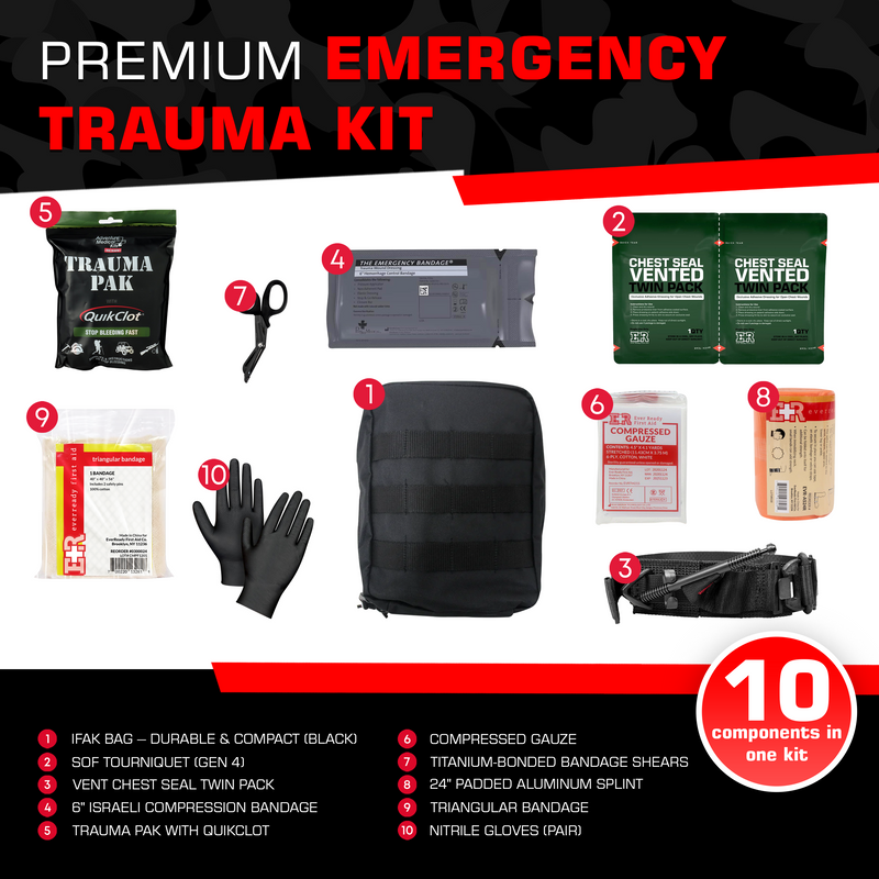Load image into Gallery viewer, Premium IFAK Trauma Kit – Trauma Pak, Chest Seal & Tourniquet