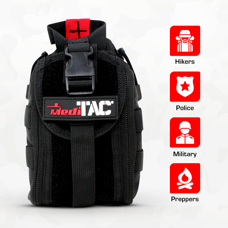 Load image into Gallery viewer, Premium Tactical IFAK Kit w Rip-Away Velcro, SOF Tourniquet & CELOX