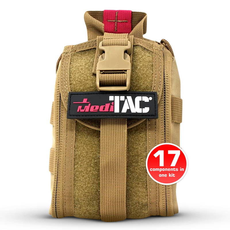 Load image into Gallery viewer, Premium Tactical IFAK Kit w Rip-Away Velcro, SOF Tourniquet & CELOX