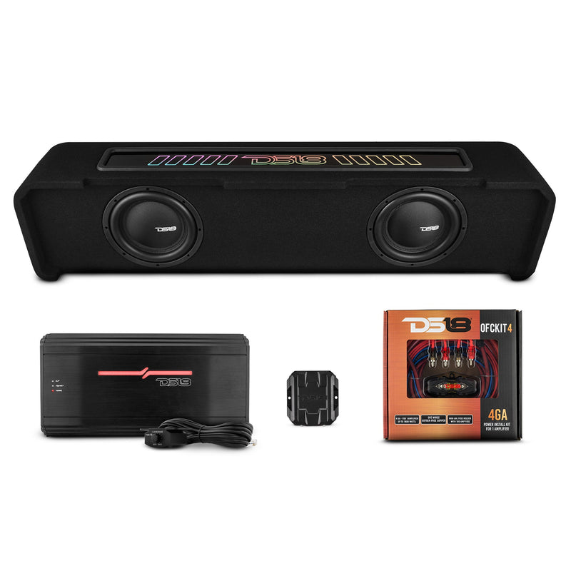 Load image into Gallery viewer, (2017+) Ford F-150 Down Firing Loaded Subwoofer Enclosure with Dream LED Lights, Amplifier and Wiring Kit