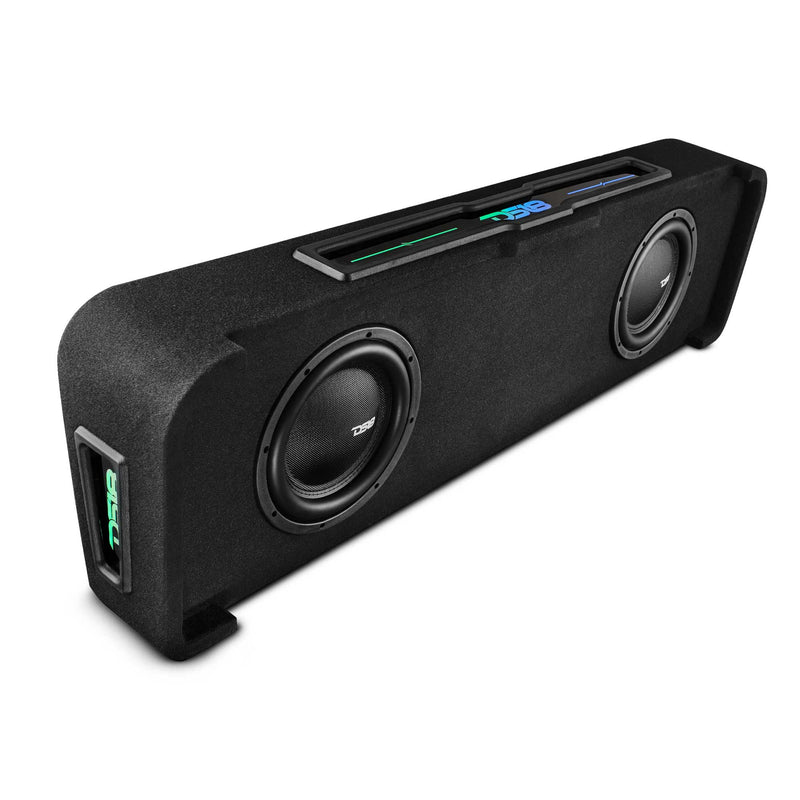 Load image into Gallery viewer, Chevy Silverado Down Firing Loaded Subwoofer Enclosure with Dream LED Lights, Amplifier and Wiring Kit