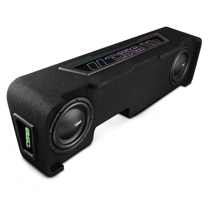 Load image into Gallery viewer, Chevy Silverado Down Firing Subwoofer Enclosure with Dream LED Lights, Amplifier and Wiring Kit