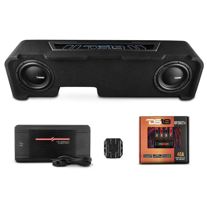 Load image into Gallery viewer, Chevy Silverado Down Firing Subwoofer Enclosure with Dream LED Lights, Amplifier and Wiring Kit