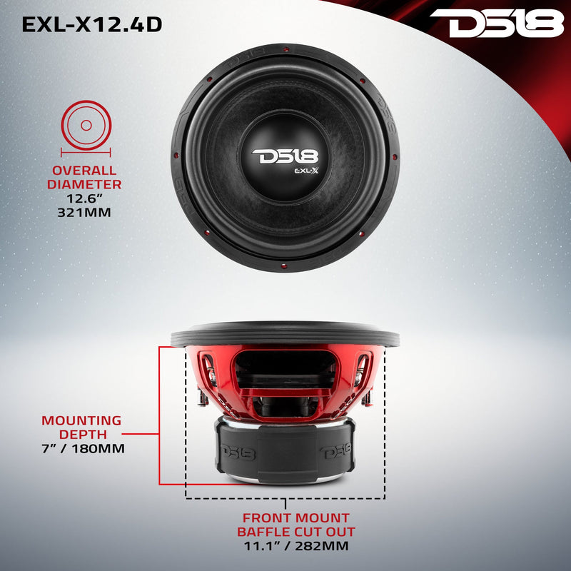Load image into Gallery viewer, EXL-X 12" Subwoofer 1250 Watts Rms DVC 4-Ohms