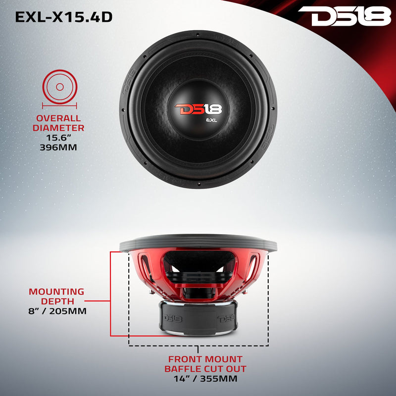 Load image into Gallery viewer, EXL-X 15" Subwoofer 1250 Watts Rms DVC 4-Ohms