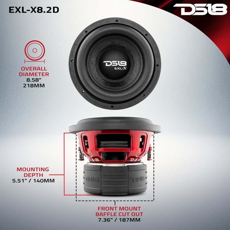 Load image into Gallery viewer, EXL-X 8" Subwoofer 600 Watts Rms DVC 2-Ohms