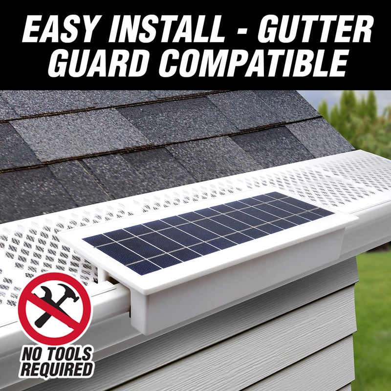 Load image into Gallery viewer, EZ Solar Home Security Floodlight - Gutter Mounted