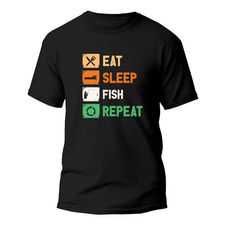 Load image into Gallery viewer, Eat Sleep Fishing Repeat Man T-Shirt