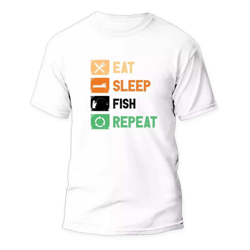 Load image into Gallery viewer, Eat Sleep Fishing Repeat Man T-Shirt