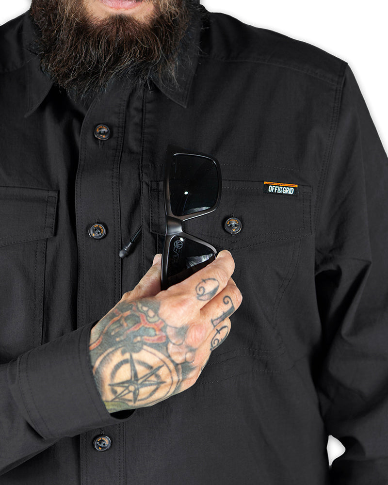Load image into Gallery viewer, Echo Bravo LS Shirt - Vintage Black