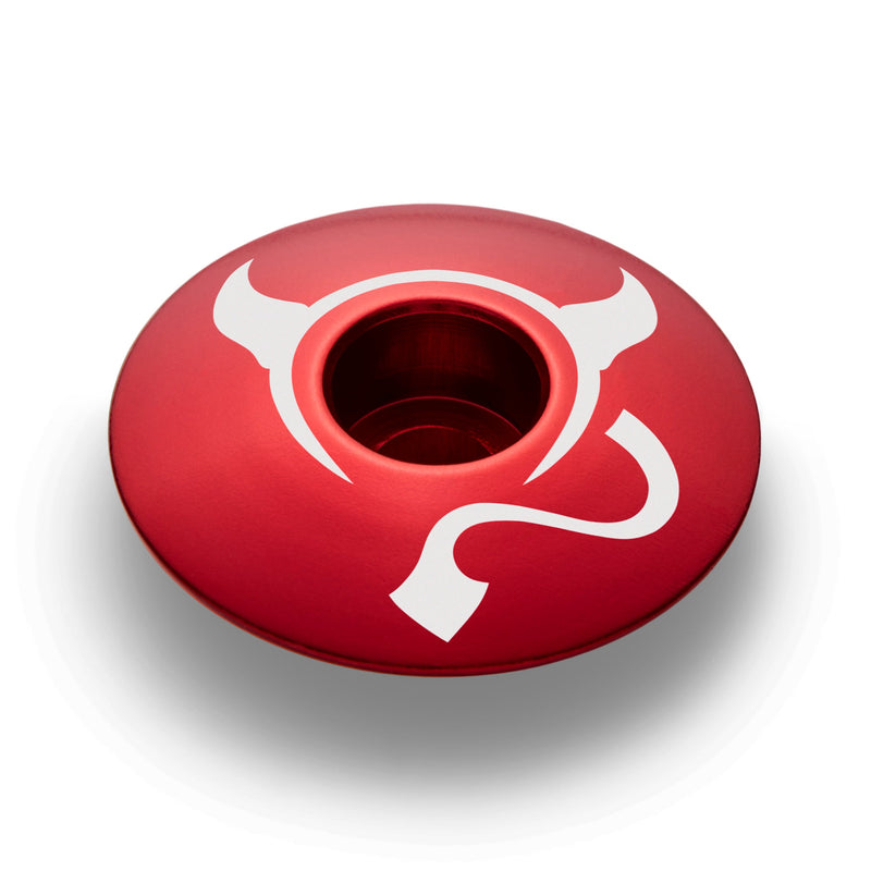 Load image into Gallery viewer, El Diablito Devil's Horns Custom Bicycle Headset Cap