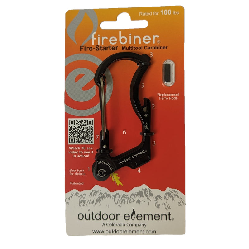 Load image into Gallery viewer, Firebiner: Fire-starting Multitool Carabiner