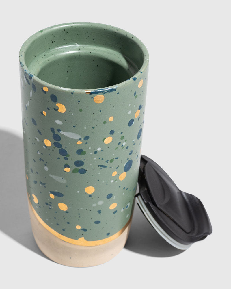Load image into Gallery viewer, 10 oz. Insulated Stoneware Travel Mug