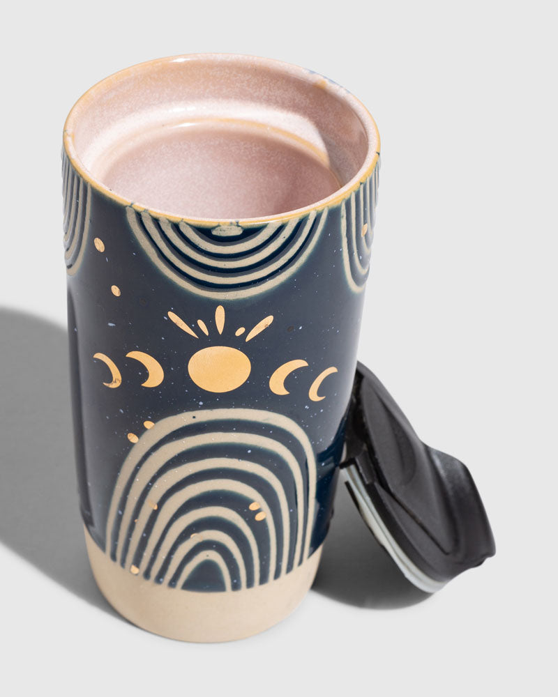Load image into Gallery viewer, 10 oz. Insulated Stoneware Travel Mug