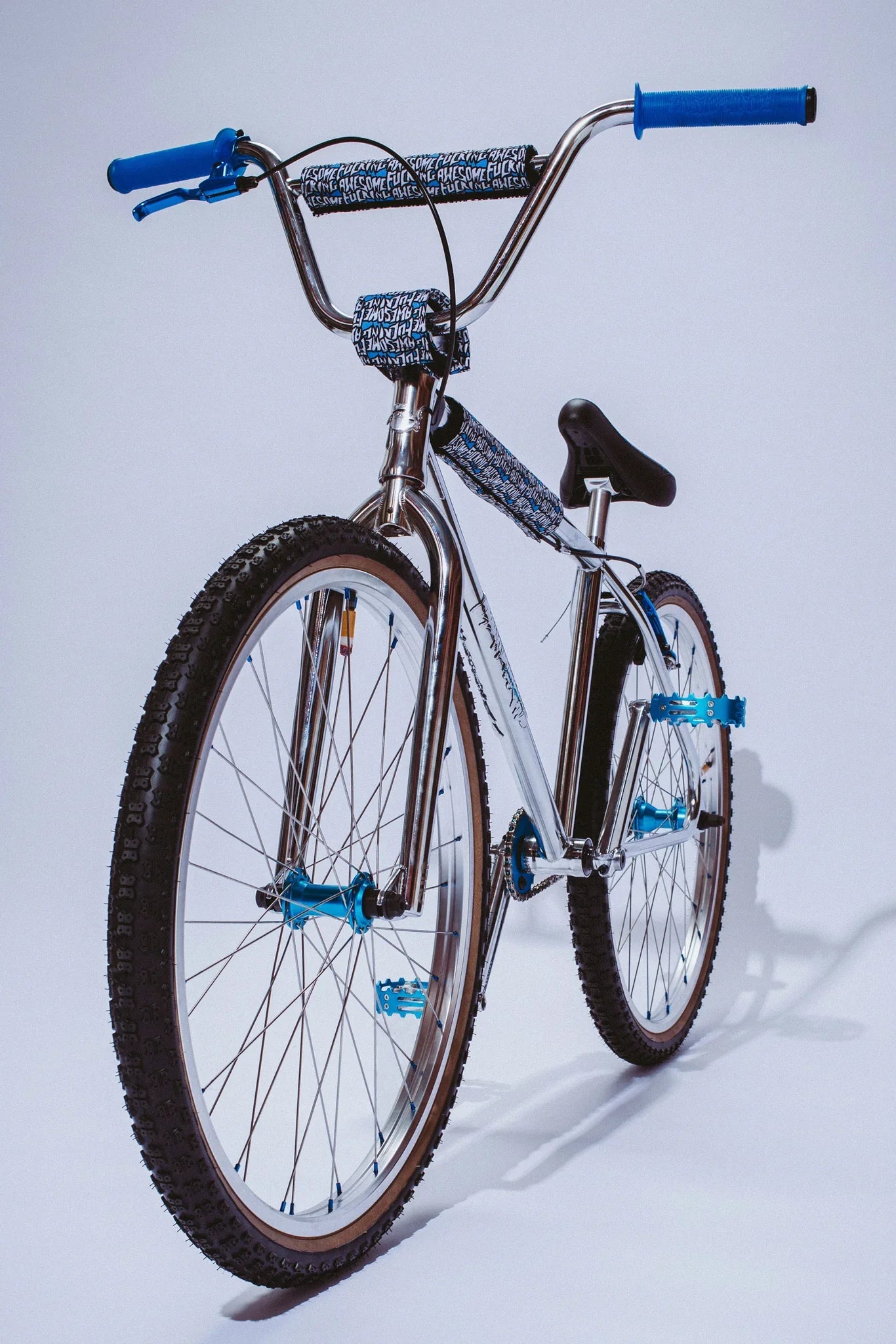 Cult x Fucking Awesome 26″ Cruiser Complete Bike - Chrome/Blue