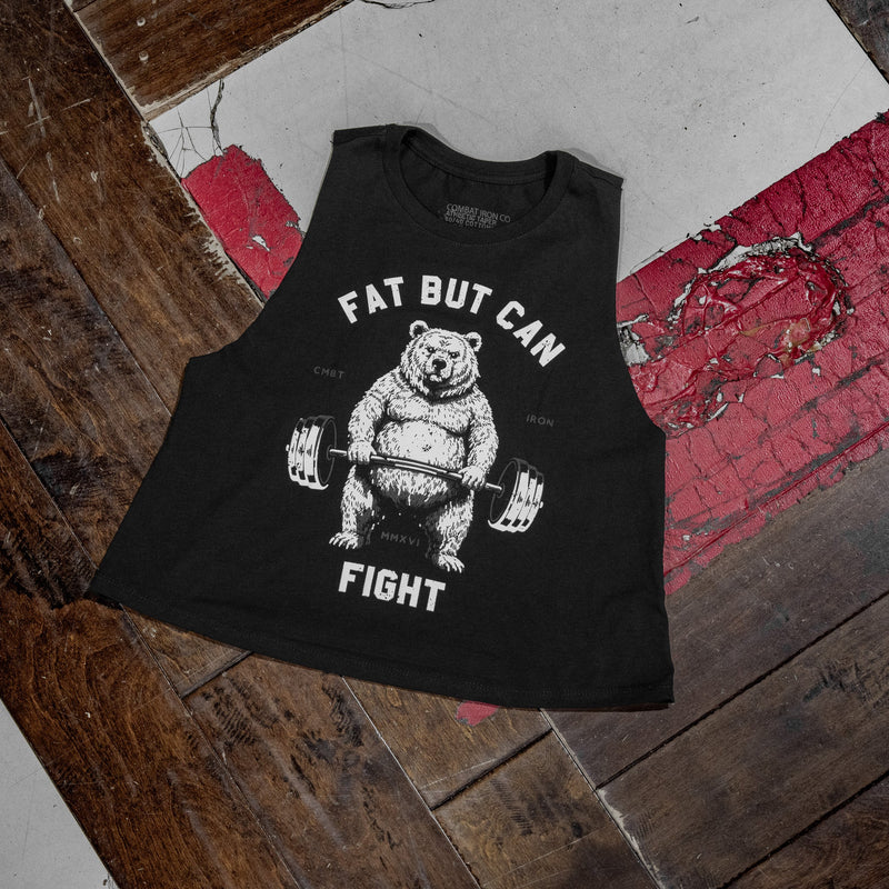 Load image into Gallery viewer, Fat But Can Fight Women's Tank Crop Top