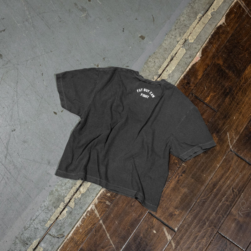 Load image into Gallery viewer, Fat But Can Fight Women's Crop Heavyweight Tee