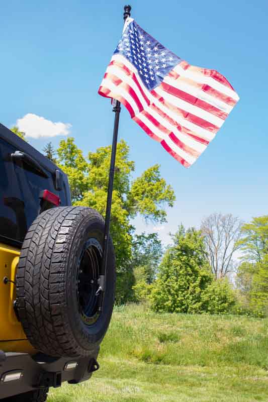 Load image into Gallery viewer, Fishbone Offroad Spare Tire Flag Mount for 1955 & Up Jeep CJ/Wrangler FB21289