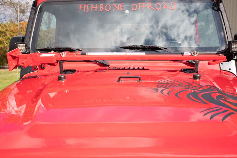 Load image into Gallery viewer, Fishbone Offroad Hi-Lift Jack Hood Mount for 1997-2006 Jeep Wrangler FB21313
