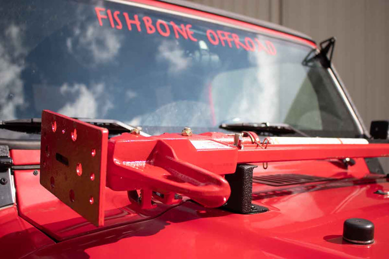 Load image into Gallery viewer, Fishbone Offroad Hi-Lift Jack Hood Mount for 1997-2006 Jeep Wrangler FB21313