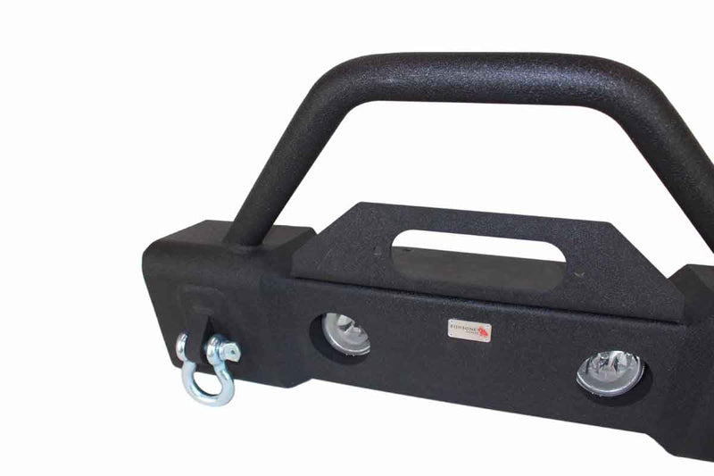 Load image into Gallery viewer, Fishbone Offroad Stubby Winch Bumper with Tube Guard for 2007-2018 Jeep Wrangler FB22001