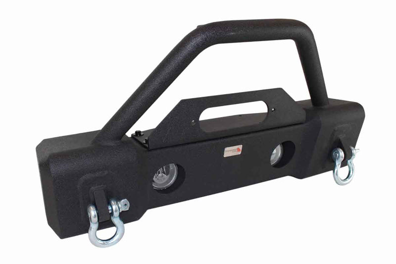 Load image into Gallery viewer, Fishbone Offroad Stubby Winch Bumper with Tube Guard for 2007-2018 Jeep Wrangler FB22001