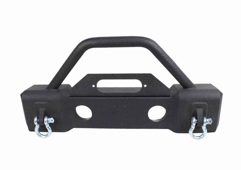 Load image into Gallery viewer, Fishbone Offroad Stubby Winch Bumper with Tube Guard for 2007-2018 Jeep Wrangler FB22001