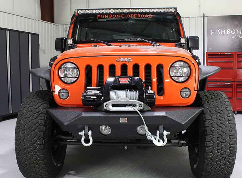Load image into Gallery viewer, Fishbone Offroad Manowar Front Winch Bumper for 2007-2018 Jeep Wrangler FB22045
