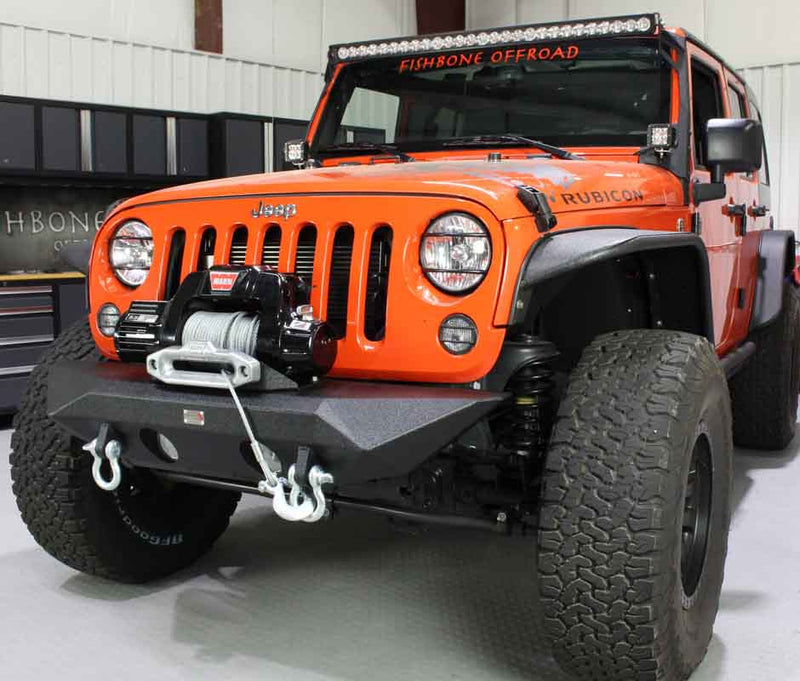 Load image into Gallery viewer, Fishbone Offroad Manowar Front Winch Bumper for 2007-2018 Jeep Wrangler FB22045