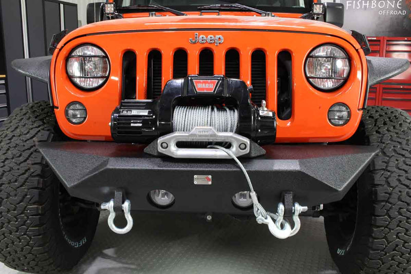 Load image into Gallery viewer, Fishbone Offroad Manowar Front Winch Bumper for 2007-2018 Jeep Wrangler FB22045
