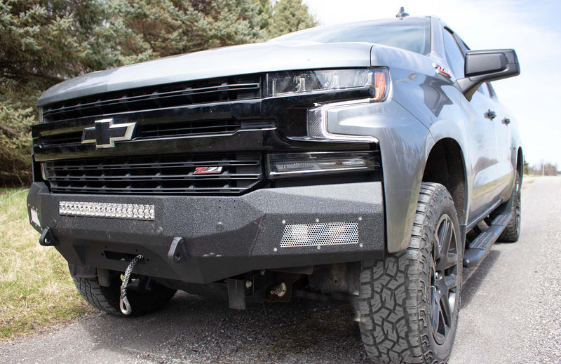 Load image into Gallery viewer, Fishbone Offroad Rockfish Winch Bumper for 2019-2021 Chevy Silverado FB22389