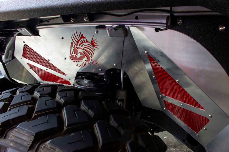 Load image into Gallery viewer, Fishbone Offroad 2018-Current Jeep Wrangler JL Raw Aluminum Inner Fenders - Legacy Model - Set FB33108
