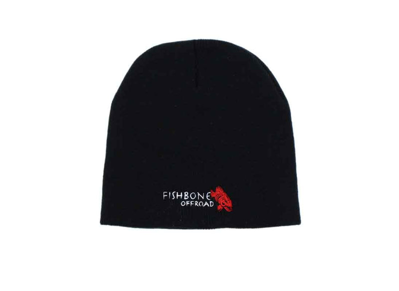 Load image into Gallery viewer, Fishbone Offroad Logo Beanie - Black - One Size