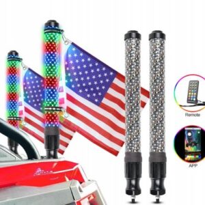 Load image into Gallery viewer, D2D Fat Boy LED Whips – Bluetooth & Remote Control