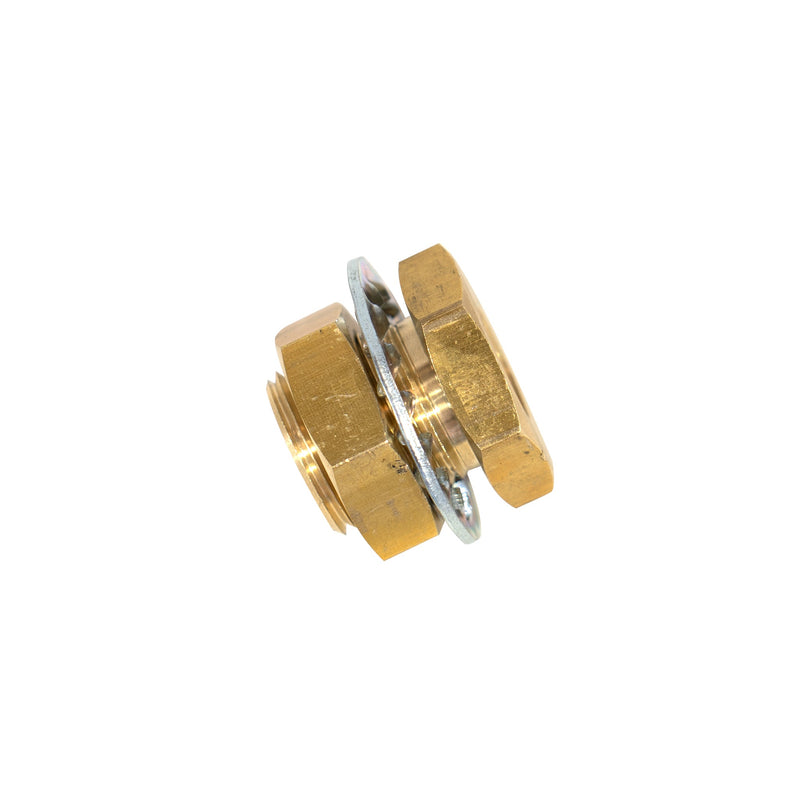Load image into Gallery viewer, 1/4" FPT x 1/4" FPT Brass Bulkhead