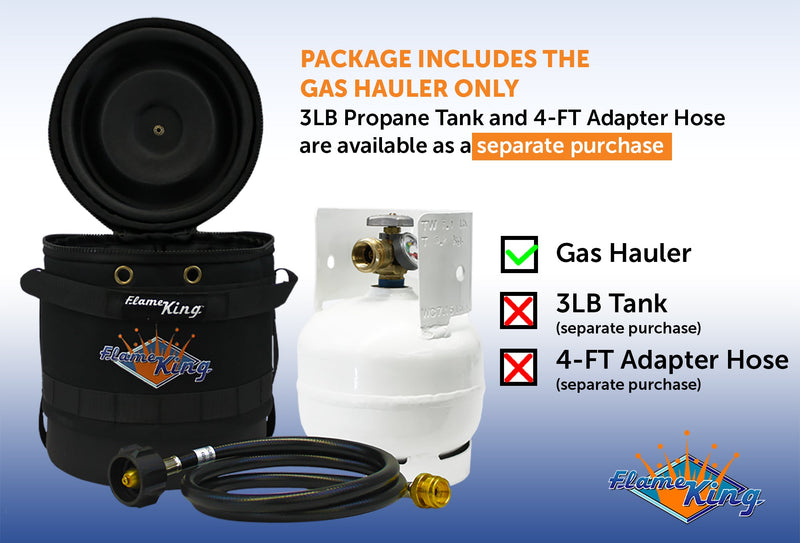 Load image into Gallery viewer, Flame King Propane Gas Hauler for 3lb Propane Tank Insulated Protective Carry Case